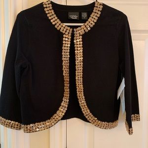 Sequined mini jacket for evening wear